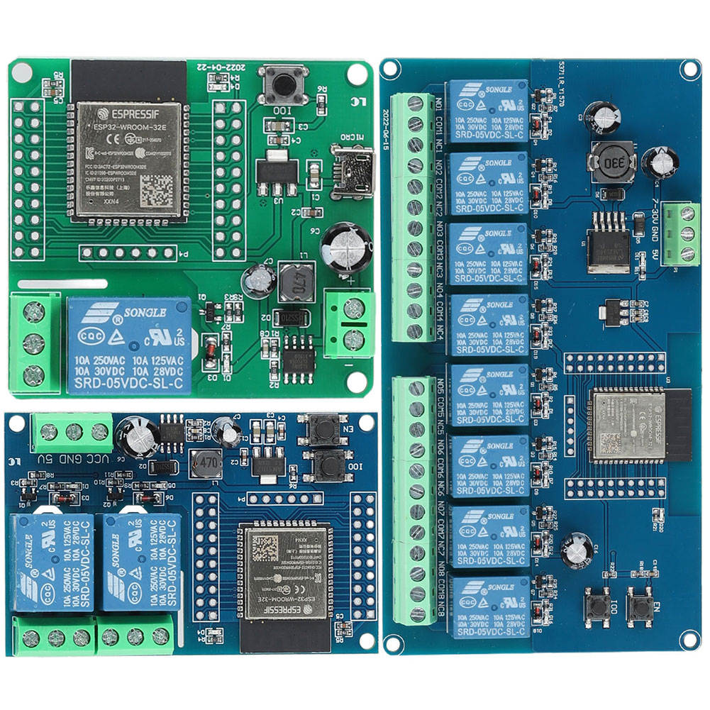 ESP32 1/2/8 Channel Power Supp - đánh giá và giá Relay 8 Channel Board
