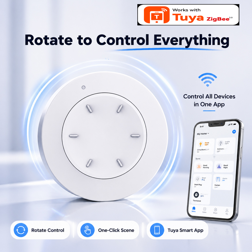 Smart ZigBee Knob Switch Work  - đánh giá và giá Home Automation Ideas