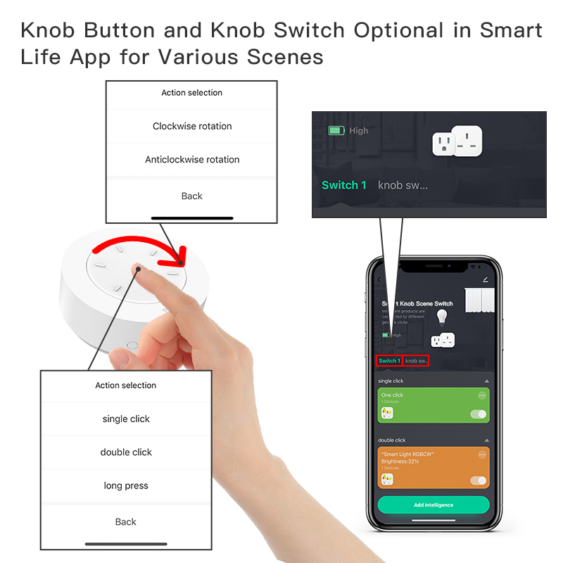 Smart ZigBee Knob Switch Work  - đánh giá và giá Home Automation Ideas