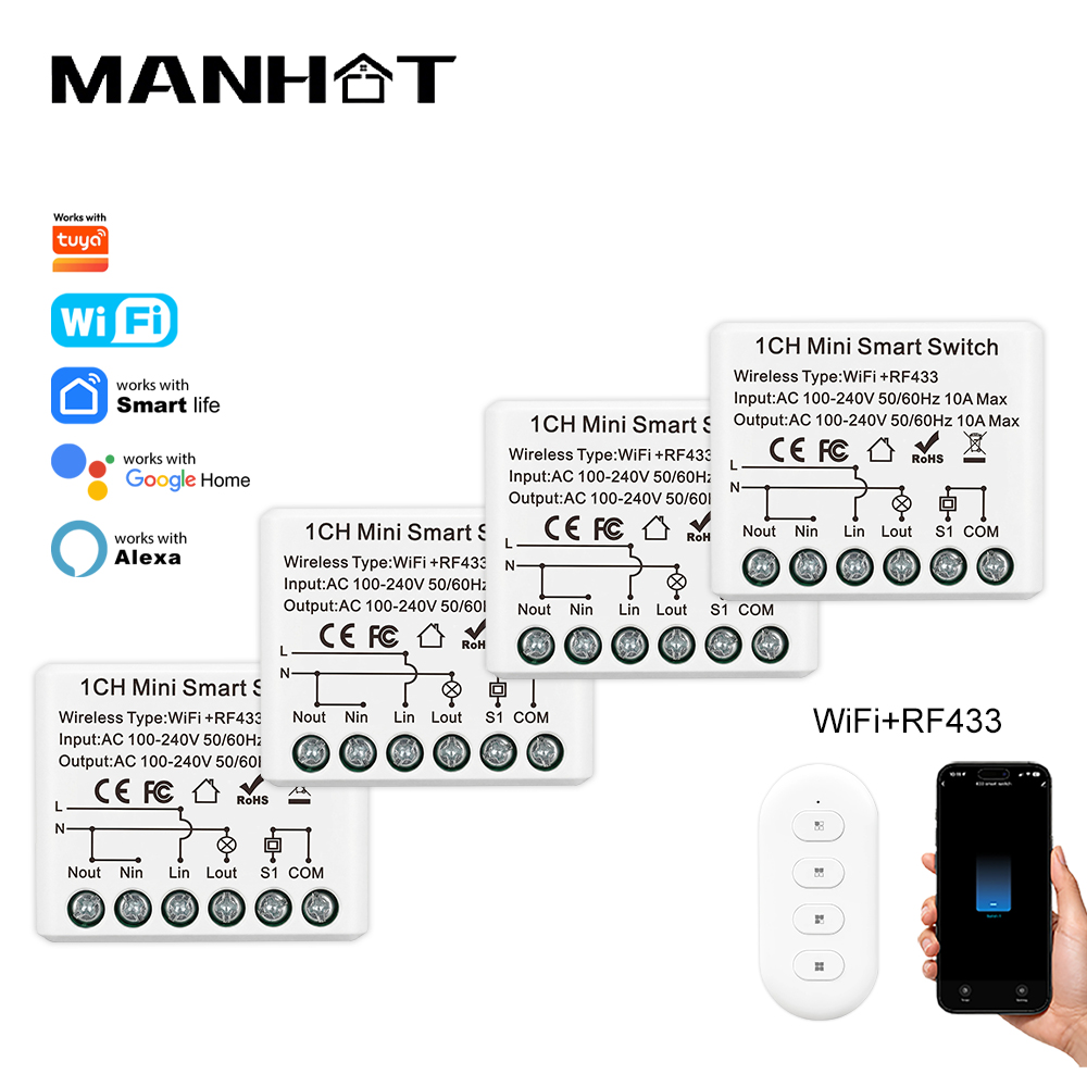 10A Mini WIFI Smart Switch RF4 - đánh giá và giá Home Automation Ideas
